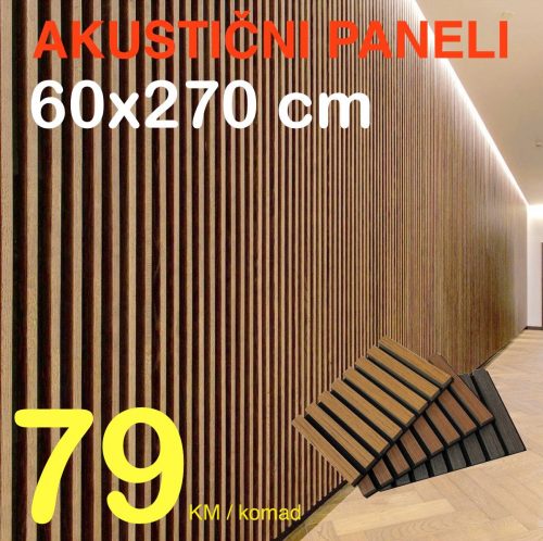 Premium akustični paneli 60x270 cm